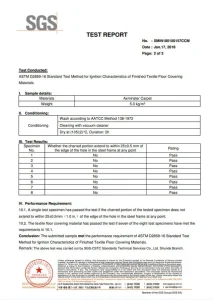 ASTM D2859-16 Standard Test Method for Ignition Characteristics of Textile Floor Coverings
