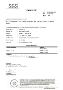 Axminster Carpet ASTM E648 Class 1 Fire Rating SGS Report