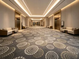 Grey and beige contract flooring for executive club lounge