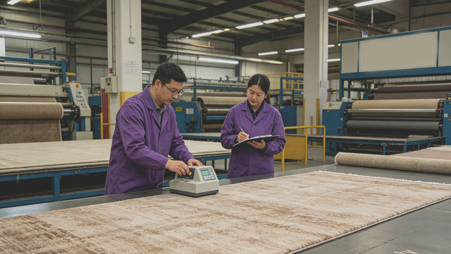 Fab Carpet quality control pile density inspection