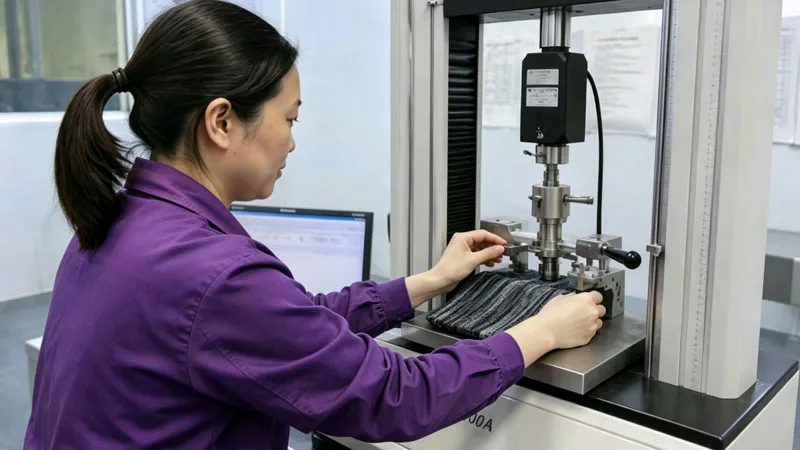carpet tension and density testing in factory quality control