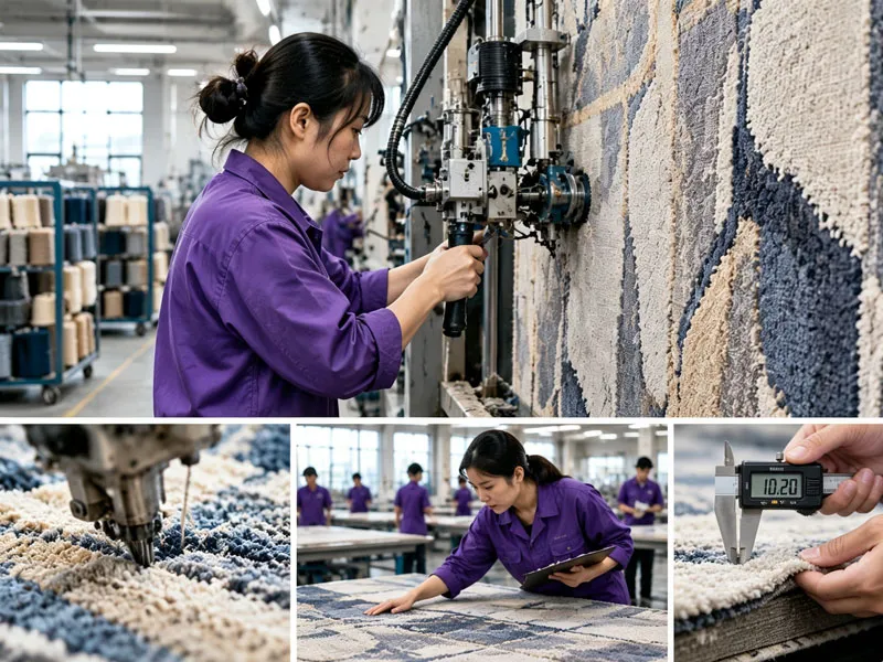 hand tufted carpet factory quality control process